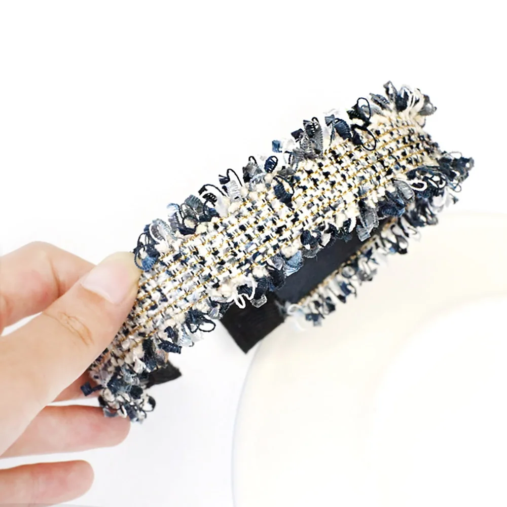 Элегантная Кружевная повязка для волос с жемчужинами женщин женский обруч