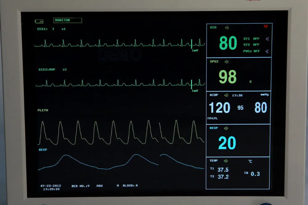 CE& FDA 12," ICU/CCU мультипараметрические жизненные знаки монитор пациента CONTEC CMS8000+ сумка