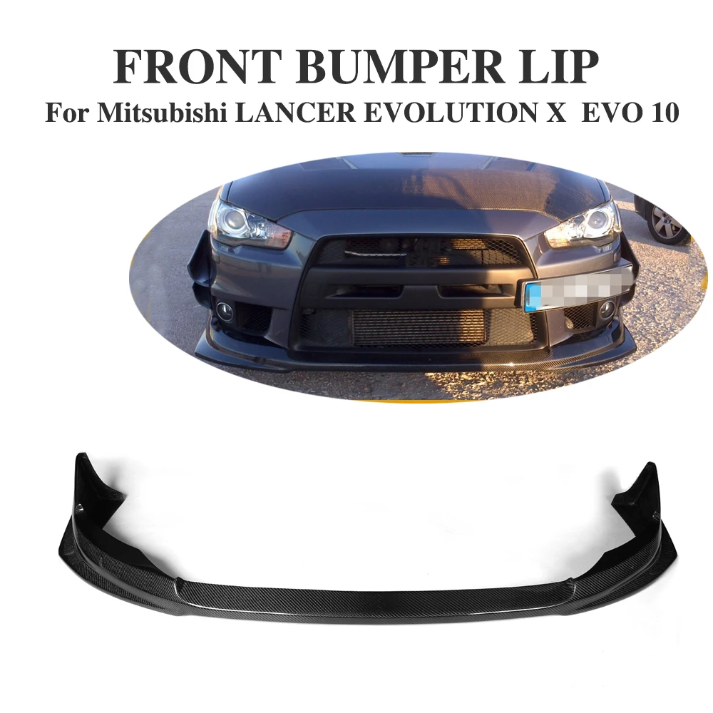Губа переднего бампера из углеродного волокна для Mitsubishi Lancer-ex EVO 10th ES Sedan спойлер