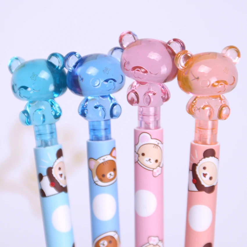 1 шт. корейские канцелярские товары 0,7 мм Kawaii пластиковый механический карандаш прекрасный медведь пресс автоматические ручки офисные студенческие принадлежности