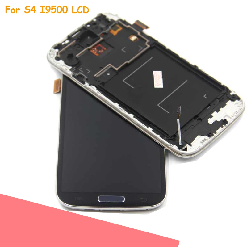 ЖК экран для SAMSUNG Galaxy S4 дисплей I9500 i9505 сенсорный с рамкой мобильный телефон