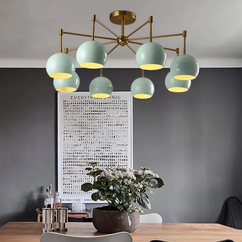 Nordic Modern Simple Living Room Ceiling Light American Art Atmosphere Iron Restaurant Bedroom Home Deco Led Hanging Lamp | Освещение