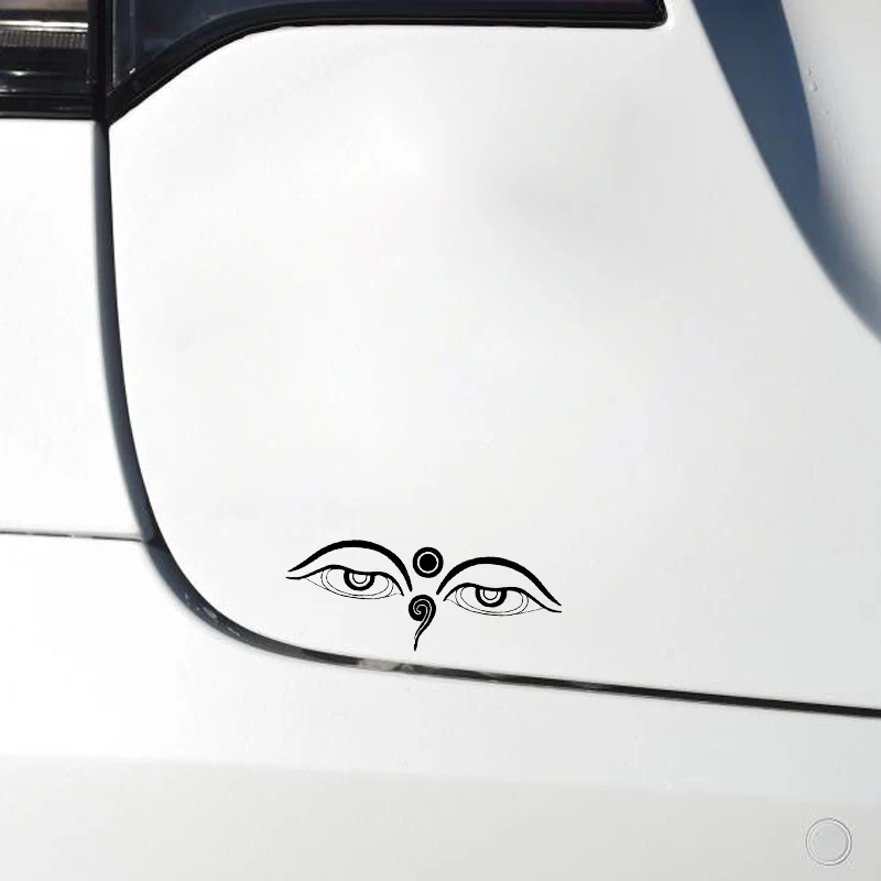 

YJZT 16.1*6.1CM Interesting Eyes Yoga Graphic Decor Car Sticker Vinyl Motorcycle Accessories C12-0592