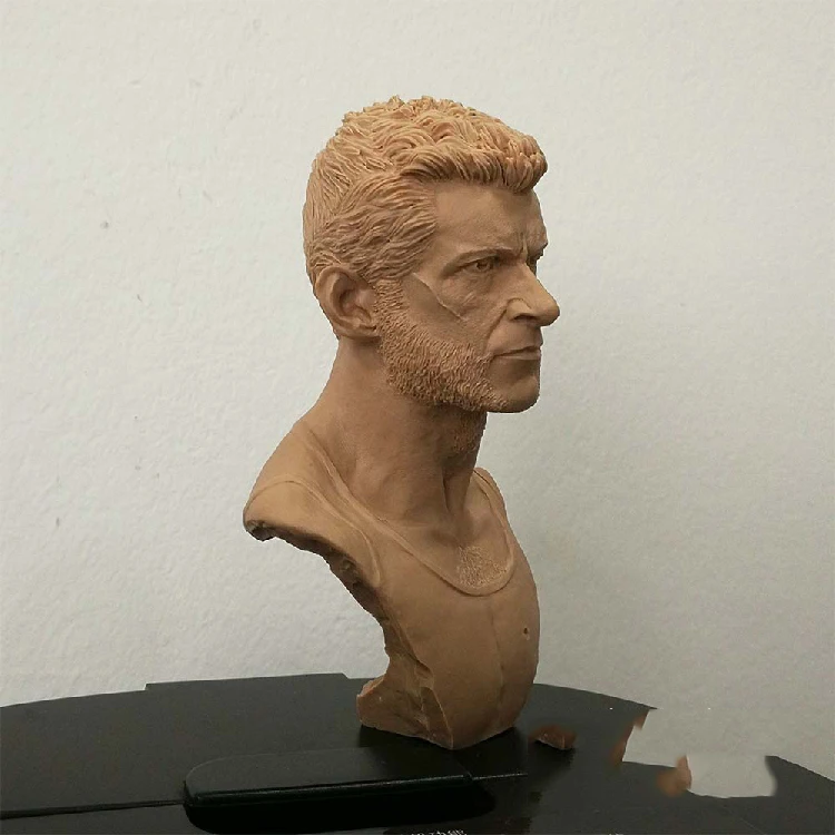 13 см 1/4 масштаб Logan Howlett Джеймс Смола неокрашенные модели бюста битва повреждения