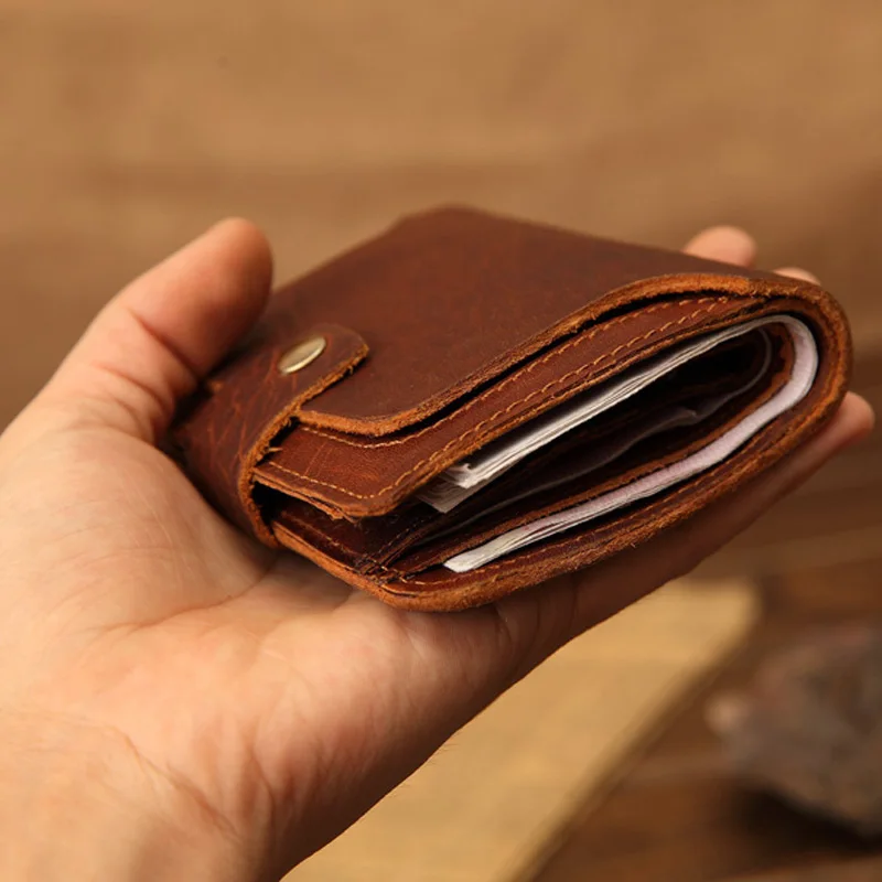 Винтажный Мужской кошелек IamVoid из натуральной воловьей кожи специальный дизайн