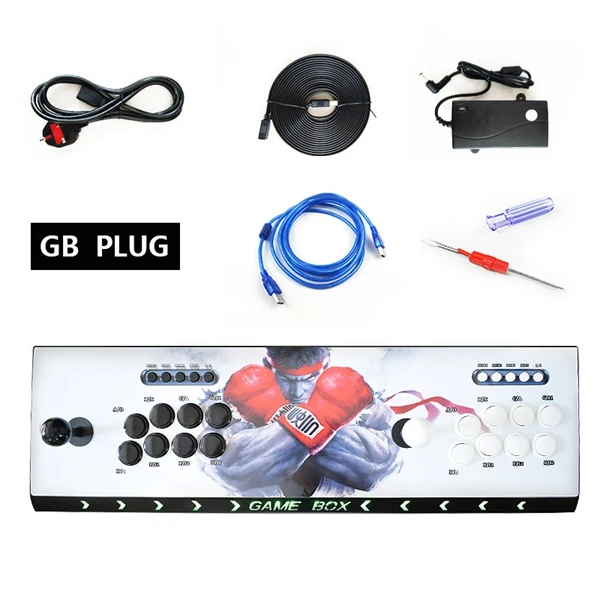 Style 5 UK PLUG Pandora's box 9D 2500 В 1 аркадная консоль полный Sanwa Джойстик Кнопка ТВ ПК PS3 монитор Поддержка HDMI VGA USB выход видео машина - Цвет: Style 5 UK PLUG