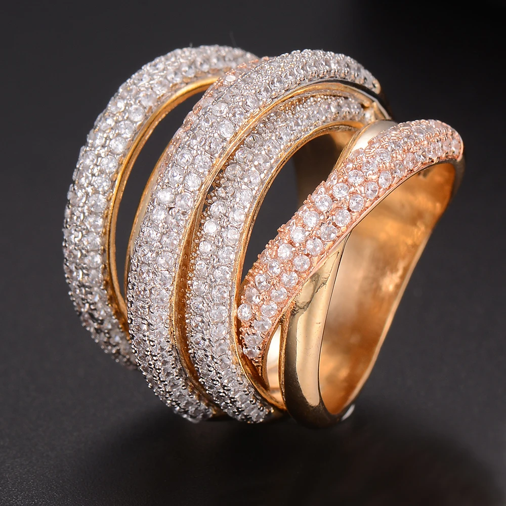 

Luxury Cross Geometry Cubic Zirconia Engagement Naija Bridal Finger Rings Jewelry Addiction For Women