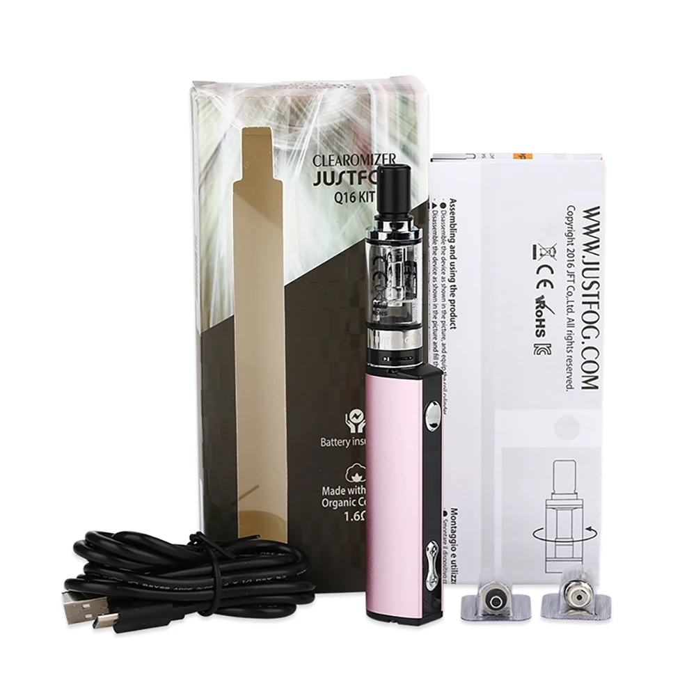 Оригинальный стартовый набор Justfog Q16 w/1 9 ml Tank &amp 900mAh батарея 8 уровня переменного