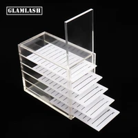 glamlash 5 layers acrylic palette storage box lash holder for eyelash extension individual volume display stand tools salon use