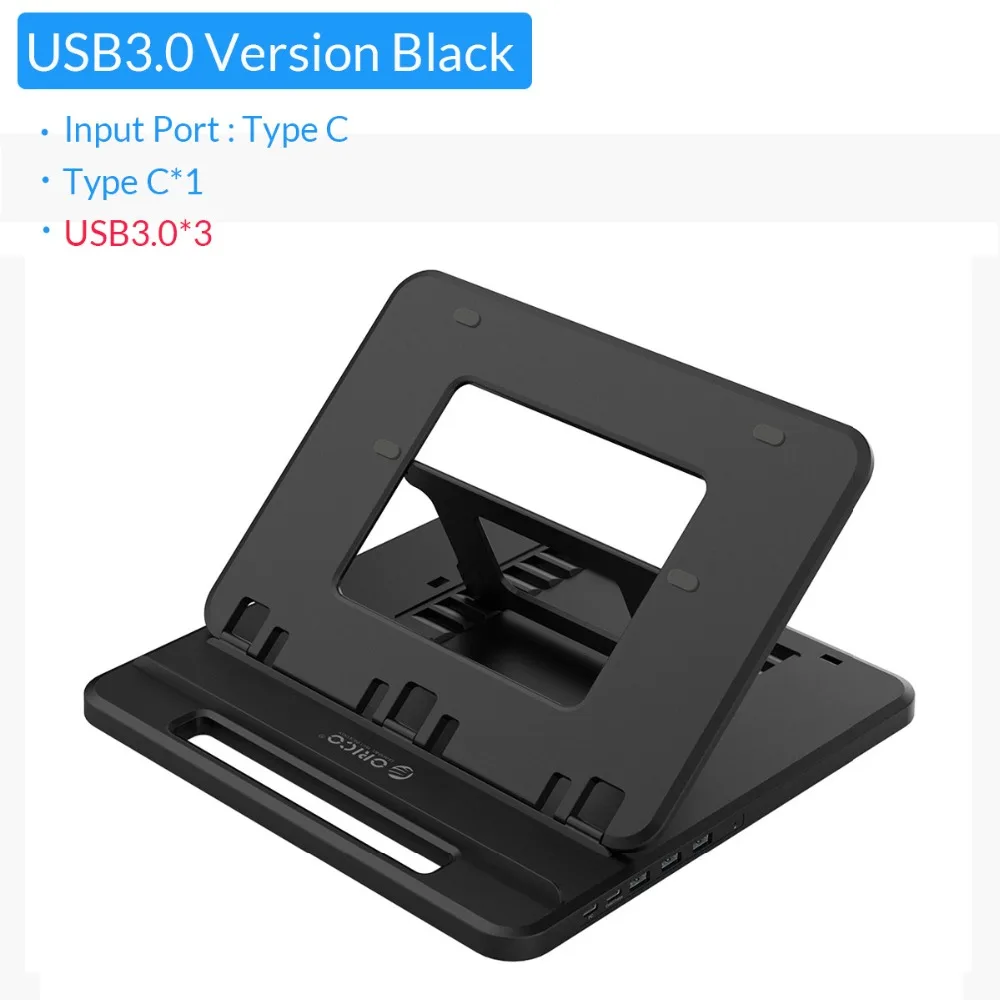 ORICO Универсальный держатель для планшета, ноутбука, подставка, 3 порта, USB3.0, док-станция с держателем, PD Зарядка для iPad, iPhone, планшета, ноутбука