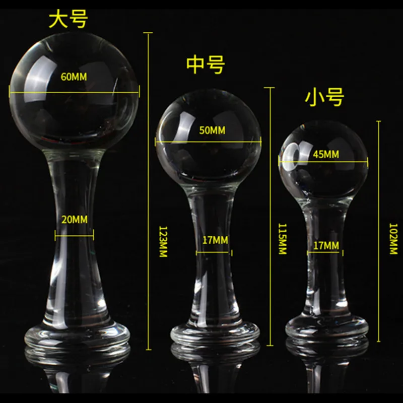 3 Size Optional Anal Plug Big Glass Butt Beads Crystal Dildo Adult Female Masturbation Sex Toys H8-3-8 | Красота и здоровье