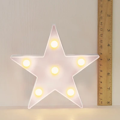 white star Мультяшные ночные светильники облако/звезда/корпус/Сердце светодиодный настольная лампа для украшения детской спальни - Emitting Color: white star