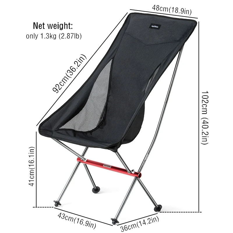 저렴한 Naturehike-초경량 컴팩트 휴대용 아웃도어 접이식 낚시 피크닉 체어 해변 의자 접이식 캠핑 체어, 네이처하이크 캠프 피크닉 간이의자