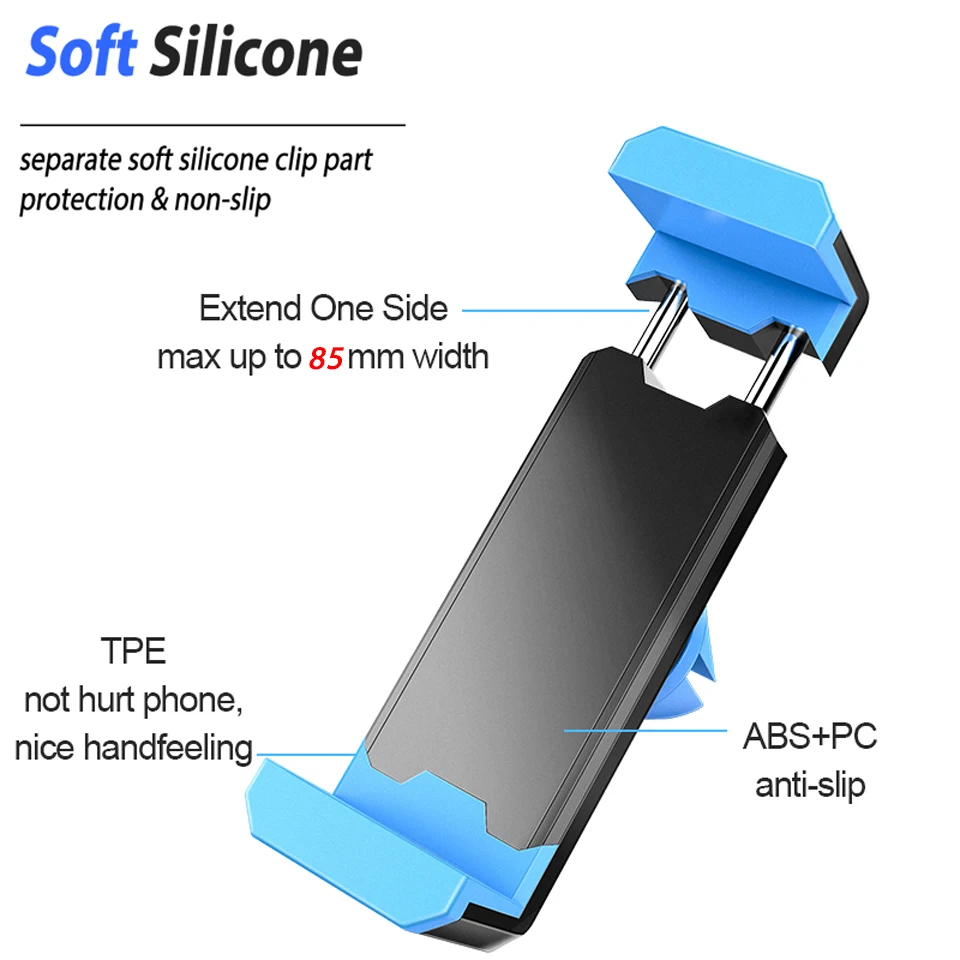 Универсальный автомобильный держатель для мобильного телефона с креплением на