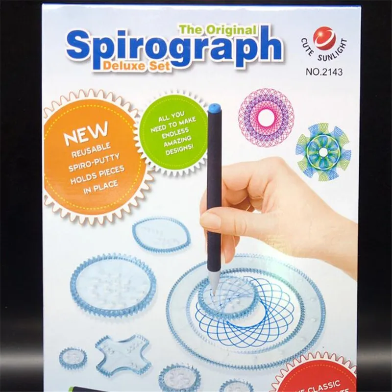 Спиральная конструкция Spirograph Draw сцепляющиеся шестерни и колеса набор игрушек