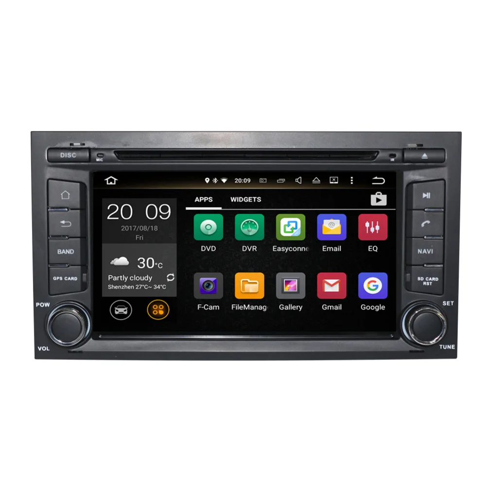 7 дюймовый Android 8 0 Восьмиядерный 4 Гб ОЗУ автомобильный радиоприемник стерео с