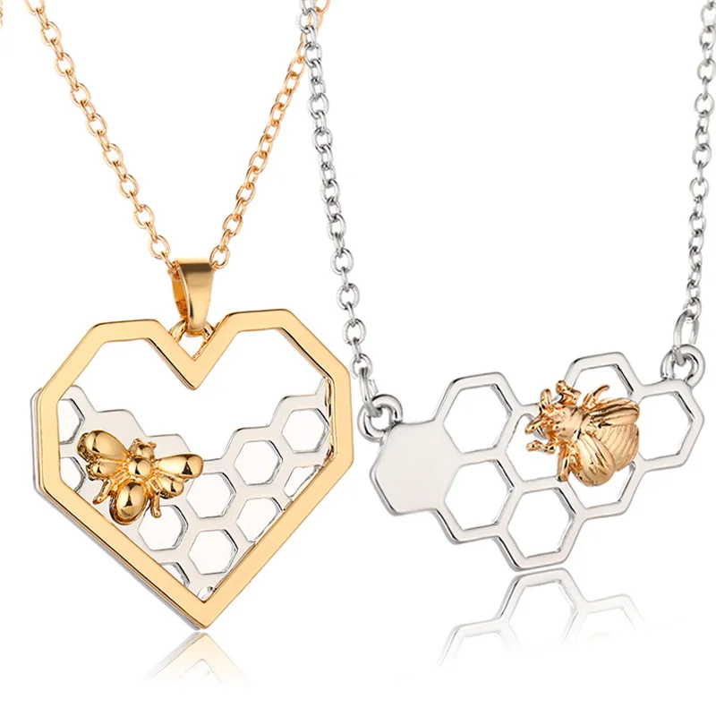 X & P очаровательные модные серебряные ожерелья для женщин девушек сердце соты