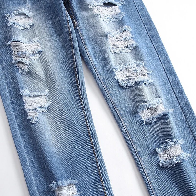 Брендовые мужские джинсы HMILY модные джинсовые брюки с дырками для мужчин