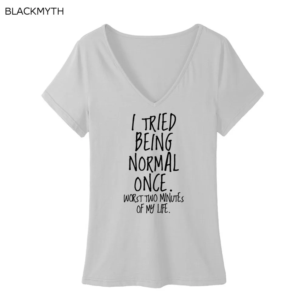 BLACKMYTH я пробовал быть нормальным когда то новая хипстерская забавная футболка с v