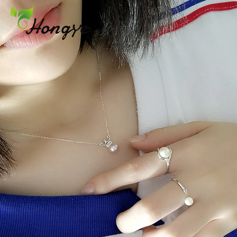 Hongye 925 серебряные ювелирные изделия подвески 2 цвета натуральный жемчуг