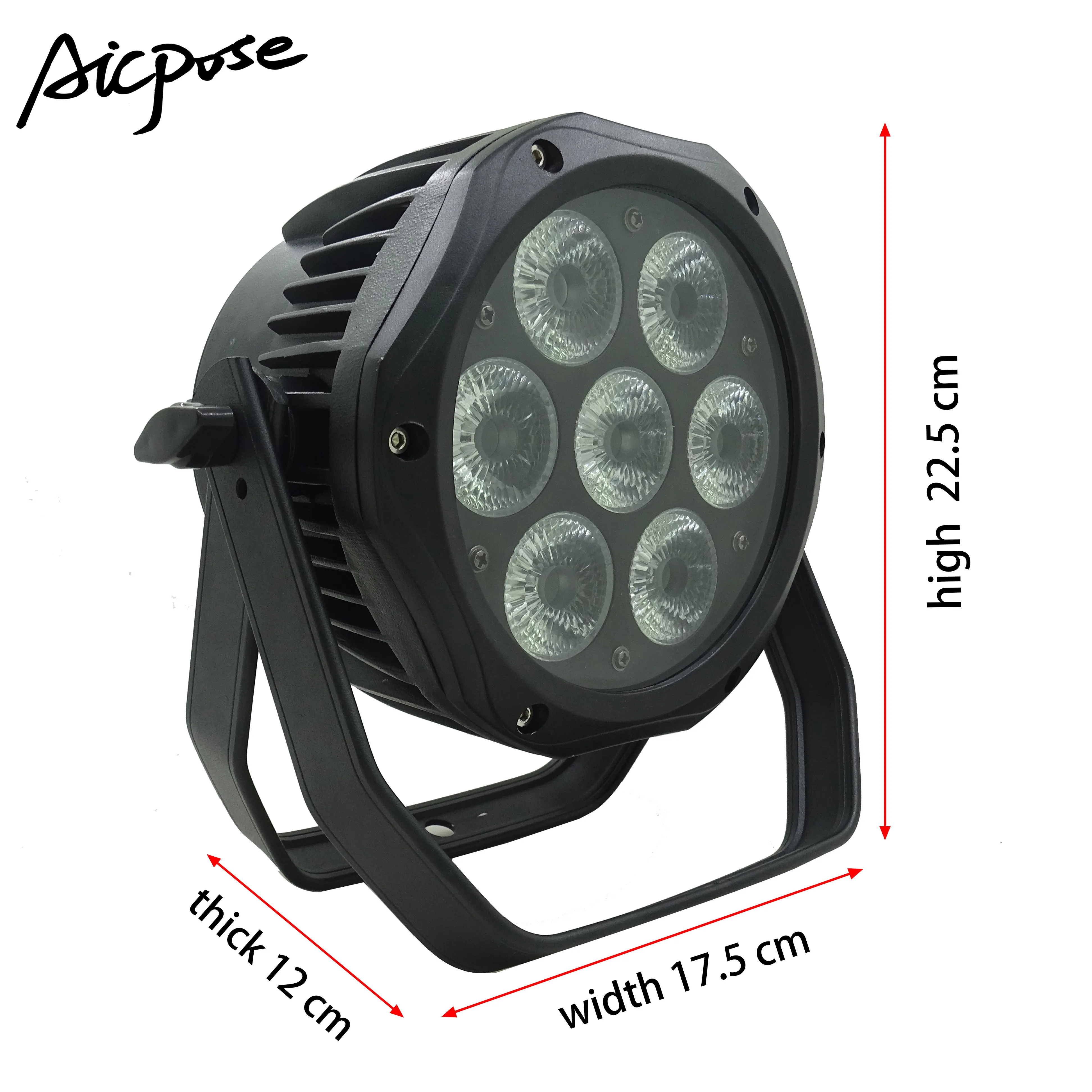 RGBWA УФ 6 в 1 7x18 Вт Алюминиевый Par Can LED DMX лучевой эффект 64 Мини DJ светильник с мощным