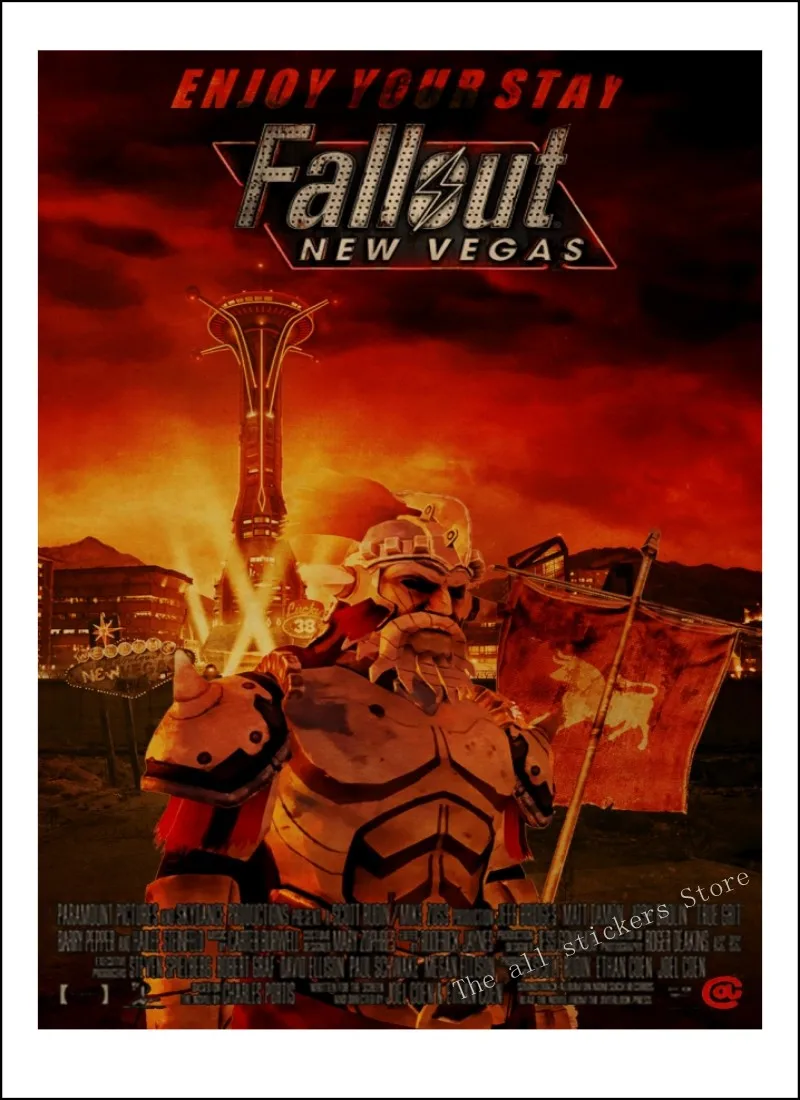 Fallout 4-DLC Nuka world. Fallout 3 4 игровой постер домашний интерьер украшение крафт-игра постер рисунок core наклейки на стену/9005 - Цвет: 25