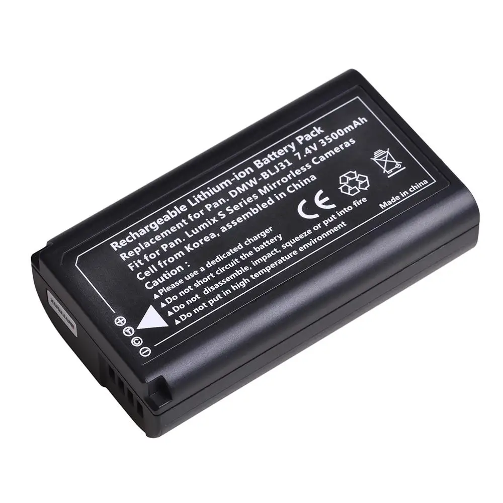 Batmax 1Pc 3500mAh DMW-BLJ31 DMW BLJ31 Rechargeable Li-ion Battery for Panasonic LUMIX S1 S1R S1H Mirrorless Cameras | Электроника