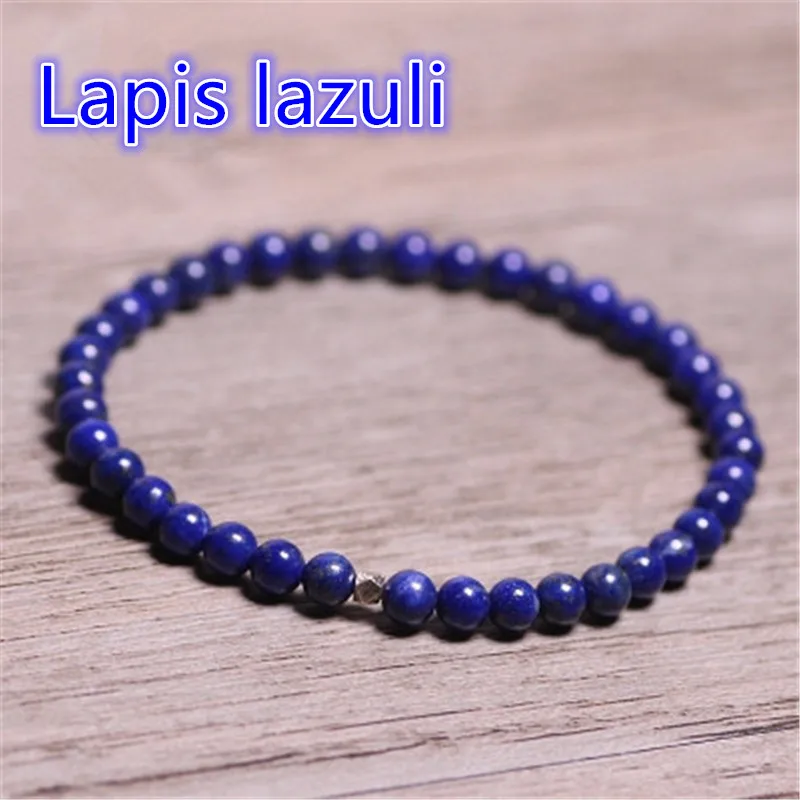 Lapis lazuli Хрустальный Браслет аметист розовый кварц Рутиловый лунный камень Малахит цитрин перидот Аквамарин гранат лазурит морганит - Цвет камня: Lapis lazuli