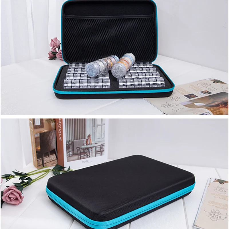 48 отделений вышивка бриллиант фоточехол с прозрачной пластиковой коробкой