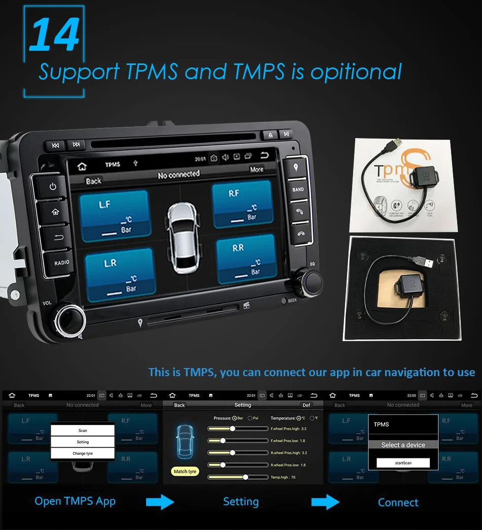 Eunavi tda7851 Android 9 dvd-плеер автомобиля аудио радио gps навигация для VW GOLF 6 Polo Bora JETTA B6 PASSAT Tiguan SKODA OCTAVIA