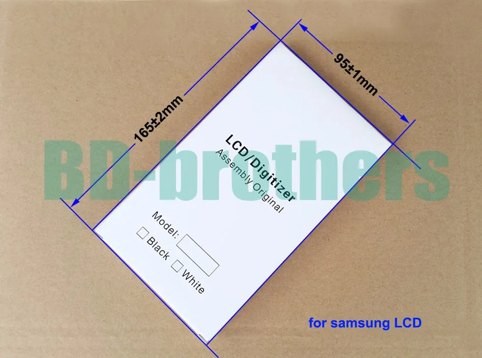 165x95x13 мм Wihte бумажная коробка + чехол из ЭВА для Samsung универсальный ЖК экран