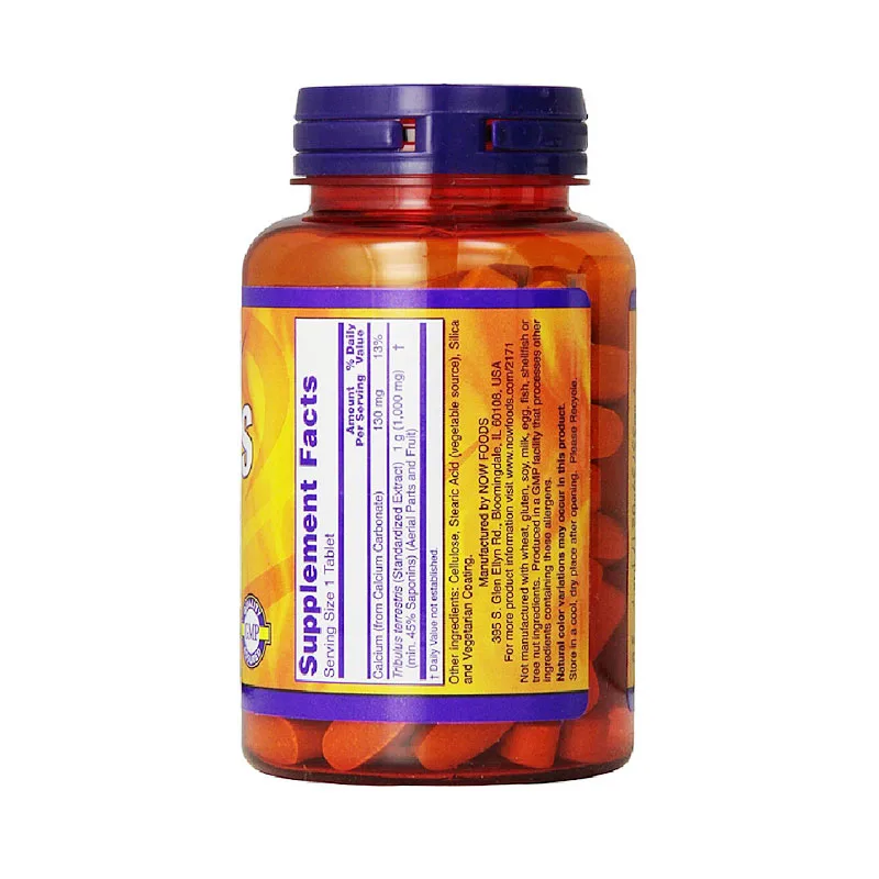 NOW Foods Tribulus 1000 мг стандартный экстракт минимум 45% сапонины 90 шт
