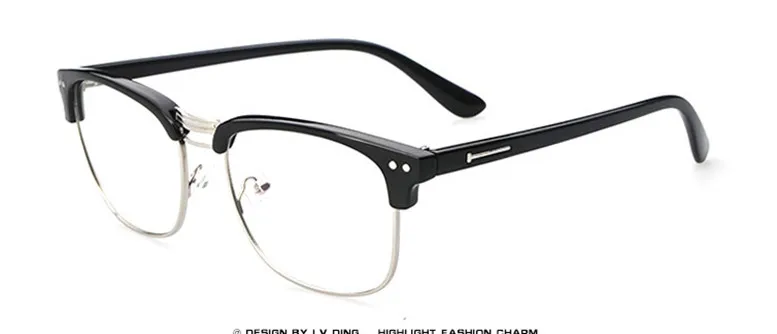 silver Классические винтажные женские очки для глаз, оправа для мужчин, oculos de grau feminino armacao очки - Цвет оправы: silver