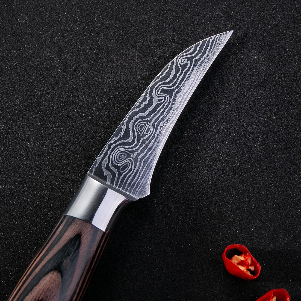 3 5 &quotдюймовый нож для овощей супер sharp Японский деревянной ручкой кухонный