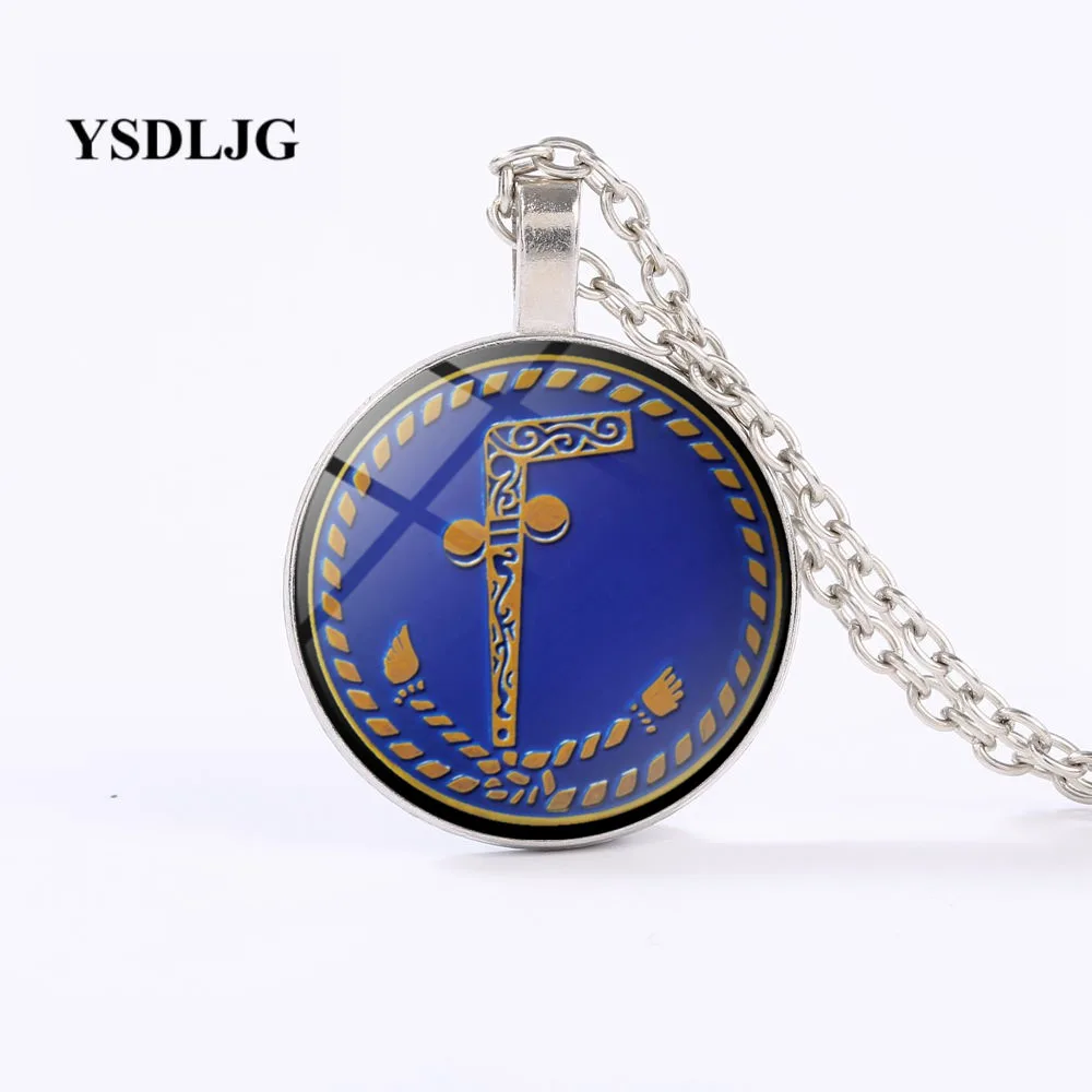 YSDLJG масонское ожерелье Freemason Tubal Cain Cane Symbol freemastony Лодж подарок аксессуар подвеска