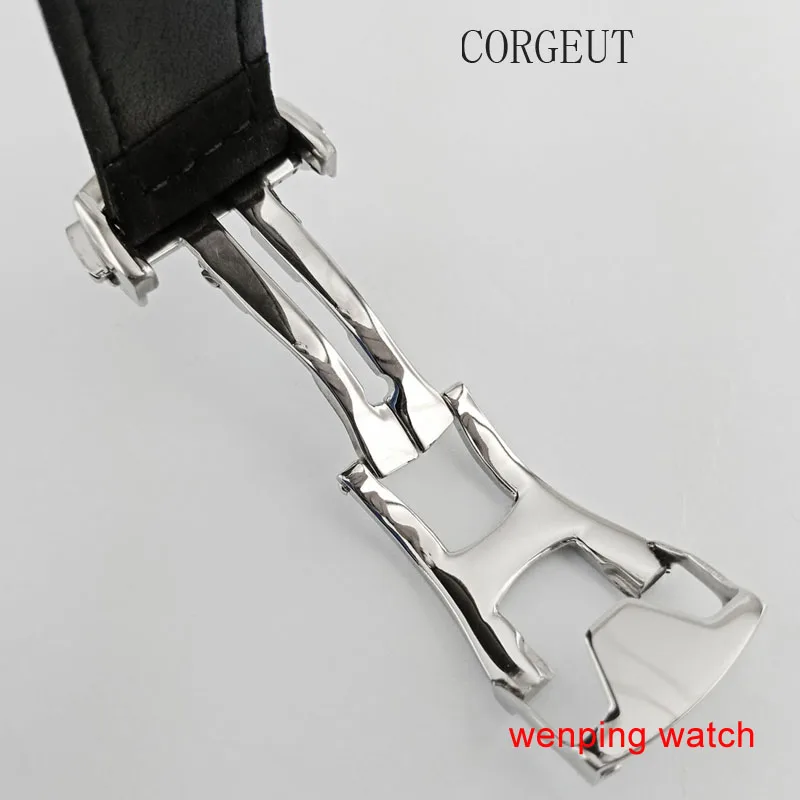 Мужские автоматические механические часы с кожаным ремешком 41 мм | Наручные