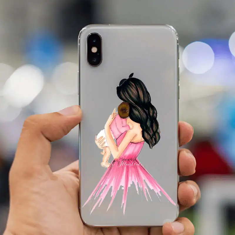 Style 19 Чехол для телефона для iPhone 11 pro max 7 8 6 6s Plus X Xs XR XS Max 5 5S SE Мягкий силиконовый чехол для волос для маленькой девочки - Цвет: Style 19