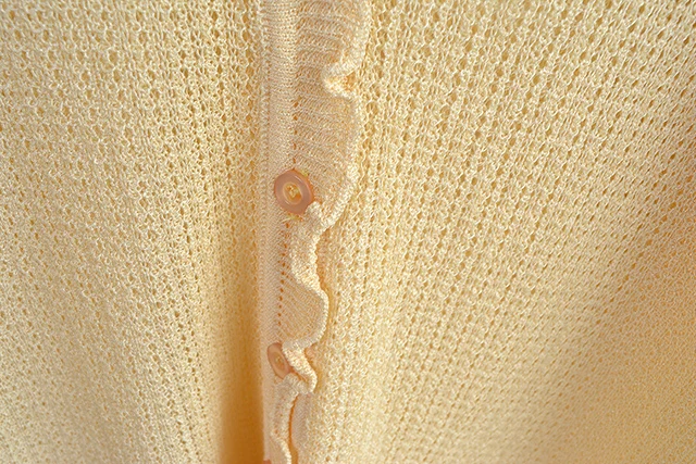 Женский Укороченный кардиган feminino, весна-лето, топ с v-образным вырезом, элегантный женский высокоэластичный летний тонкий кардиган с рюшами