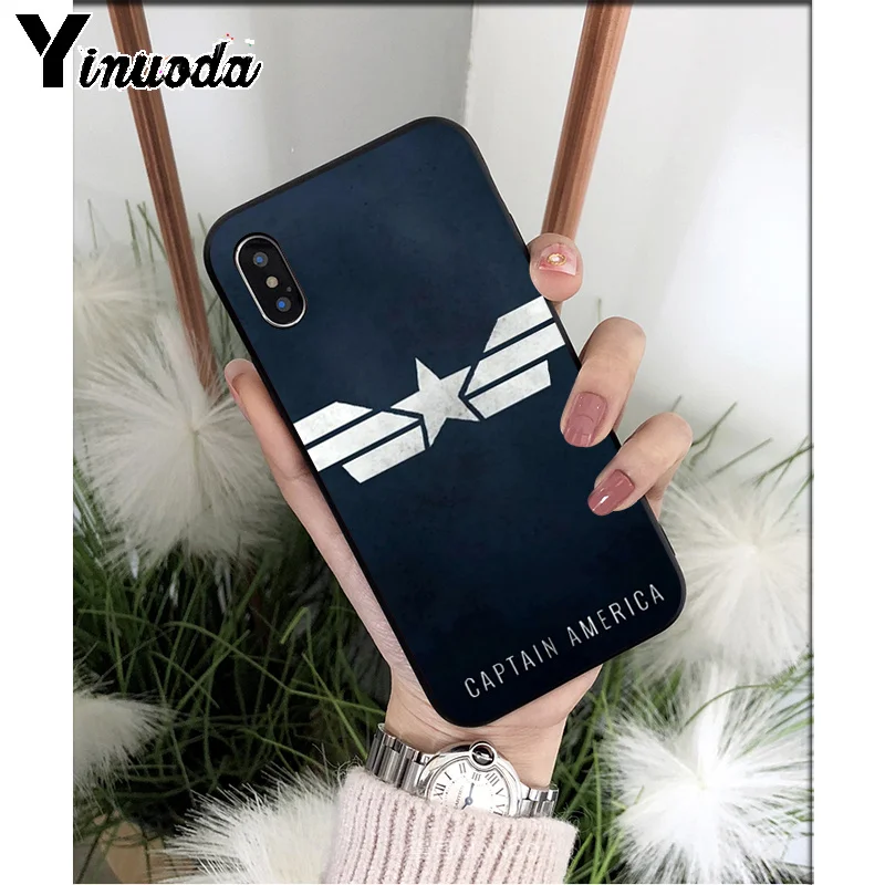 A5 Yinuoda Марвел Капитан Америка ТПУ Мягкий силиконовый чехол для телефона для iPhone X XS MAX 6 6s 7 7plus 8 8Plus 5 5S SE XR - Цвет: A5