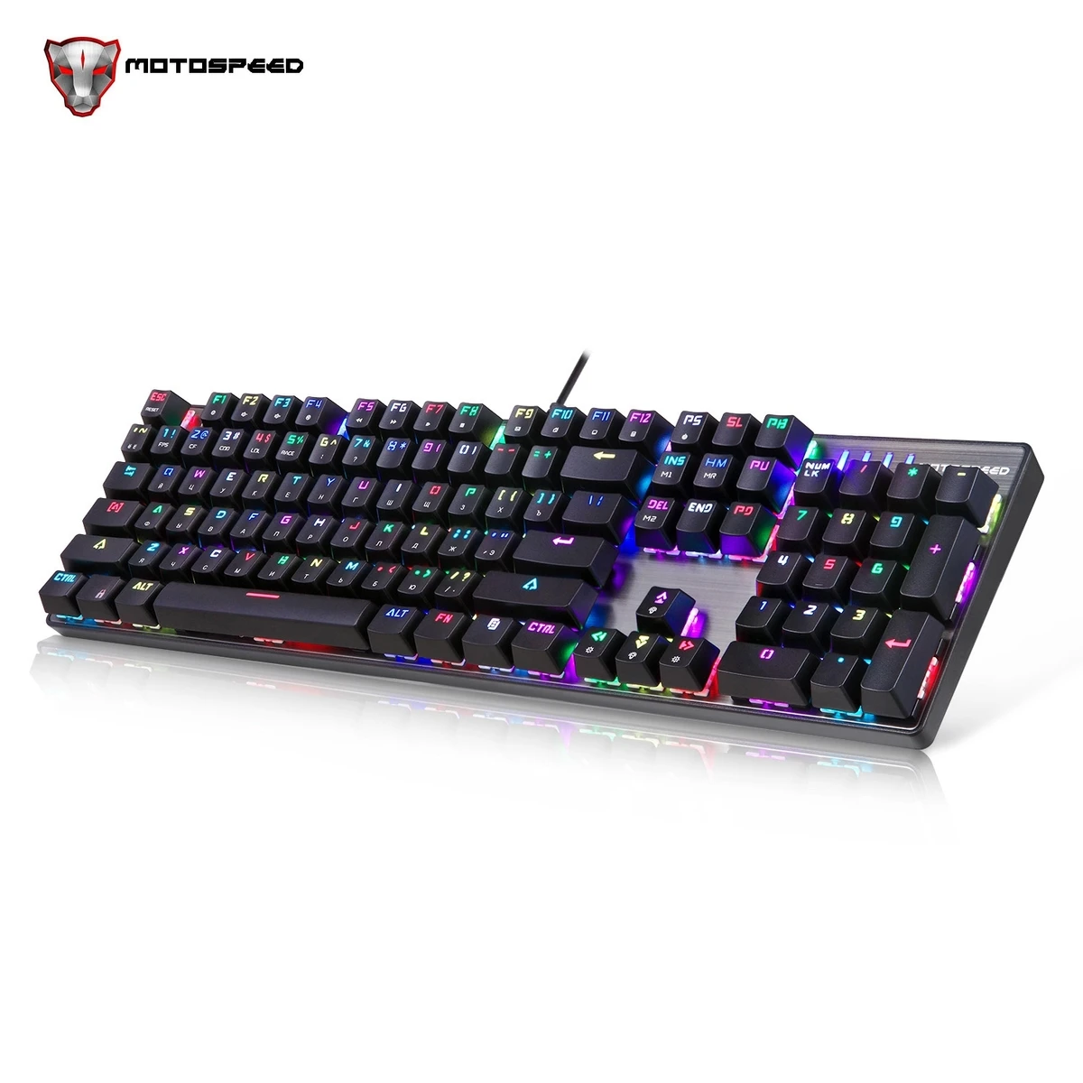 Motospeed CK104 полный Размеры Игры Механическая клавиатура Синий/Красный коммутаторы