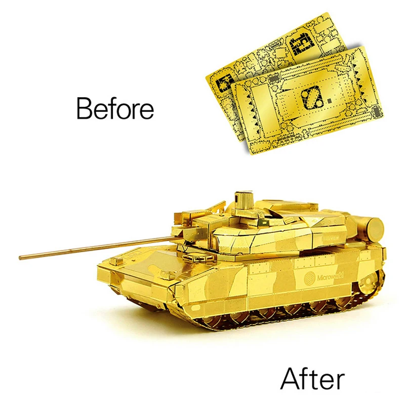 Microworld 3D металлические модели Leclerc основной боевой танк MBT модель DIY лазерная резка