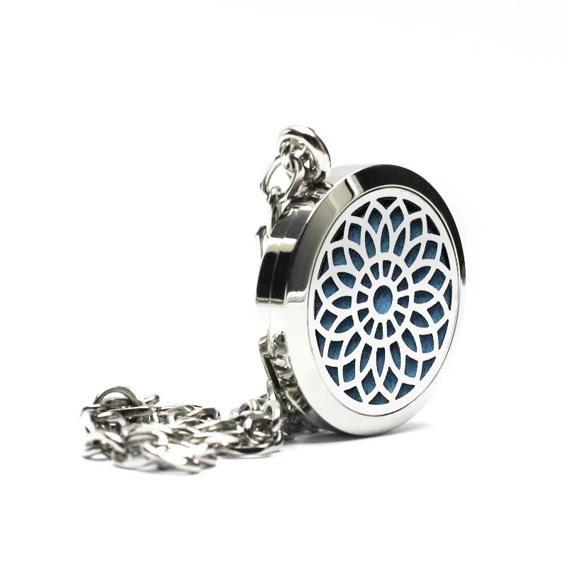 Цветок диффузор ароматерапия кулон ювелирные изделия из нержавеющей стали