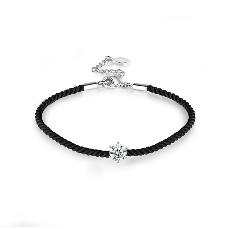 Hot Sell Style Jewelry Thin Red Thread String Rope Bracelet With White Gold-Color Chain and Crystals for Lucky Women B1 | Украшения и