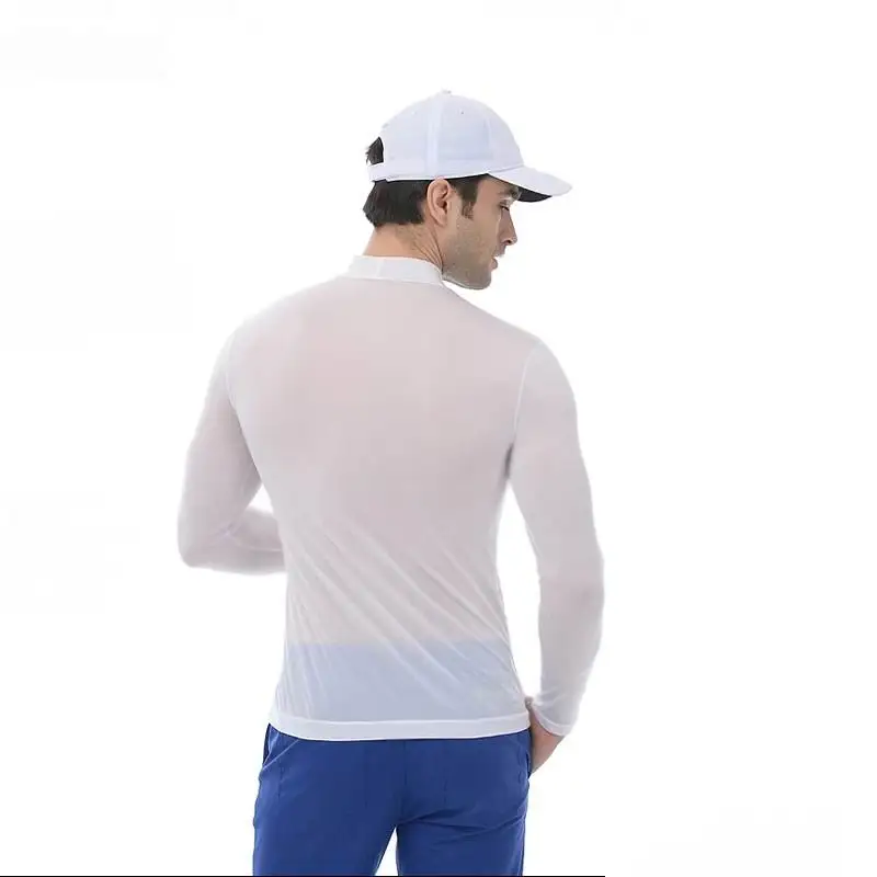 Аутентичные поло Для мужчин футболка с длинными рукавами ультра-тонких сжатия