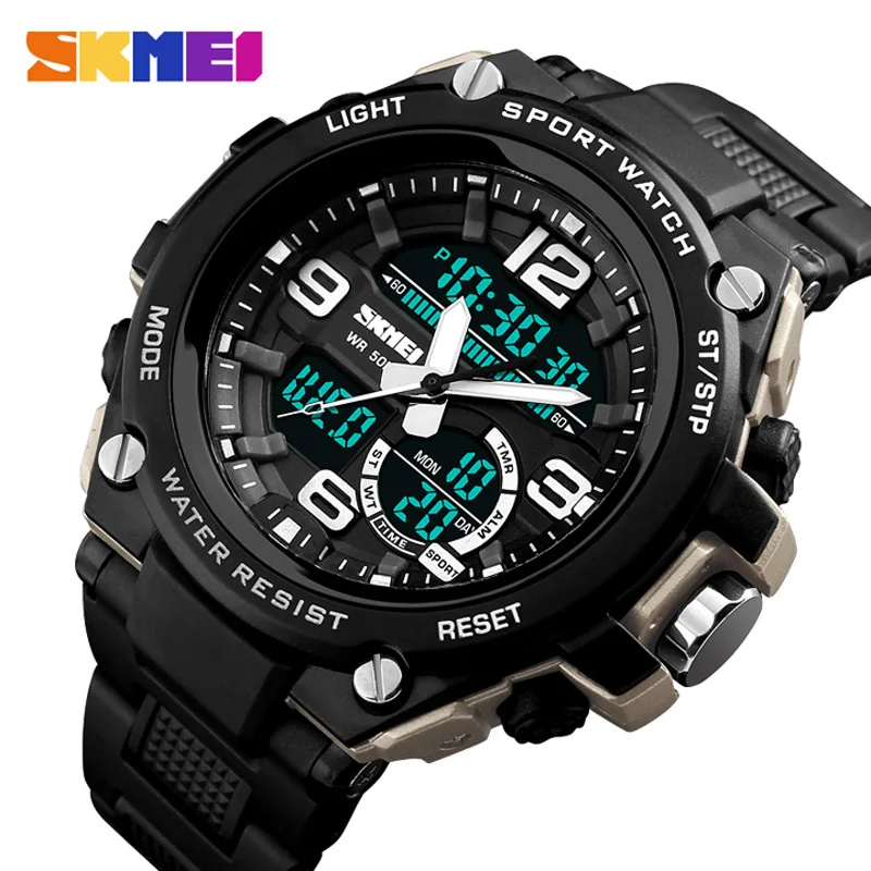 

Relogio Masculino Mens Sports Watches Dive 50m Digital LED Military Watch Men Casual Electronics Wristwatches Relojes SKMEI 2018