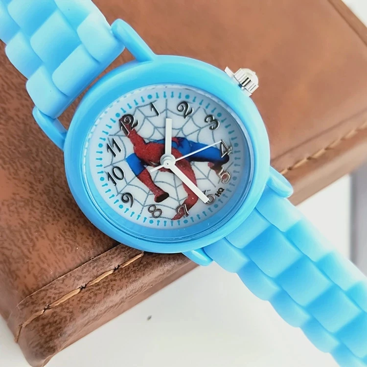 Новые горячие продажи Печатные Силиконовые с человеком пауком детские часы