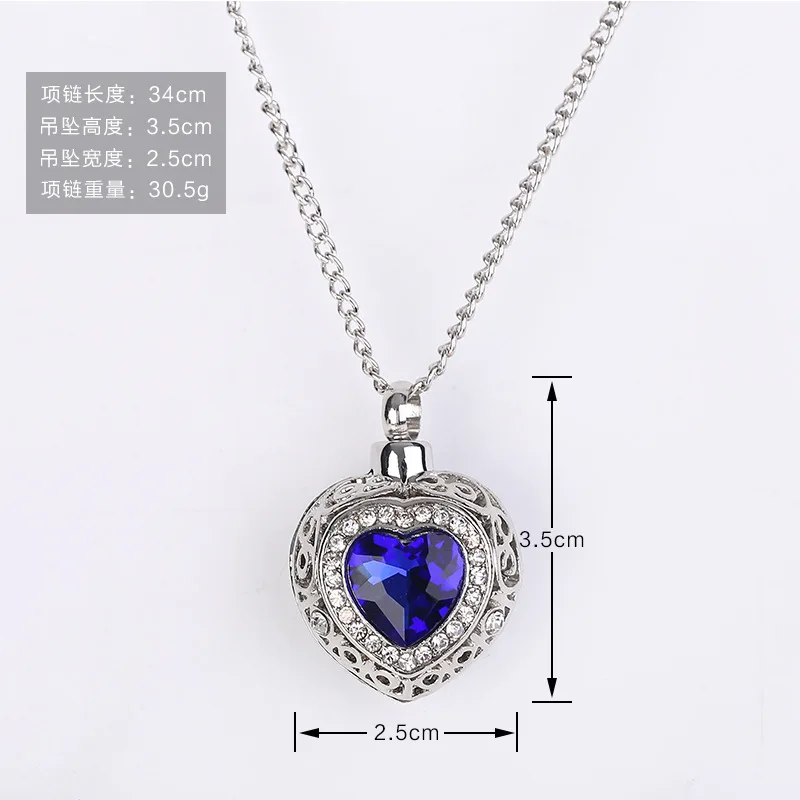 Оптовая продажа ювелирных изделий ожерелье в форме сердца океана голубое