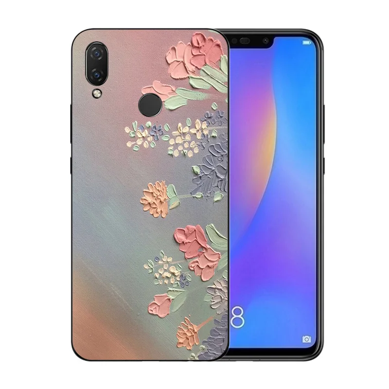 6.3 inch for Huawei nova 3i / P Smart Plus Back Cover Full Protect Clear Soft TPU Silicone Tiger Pattern Matte Luxury Phone Case |
