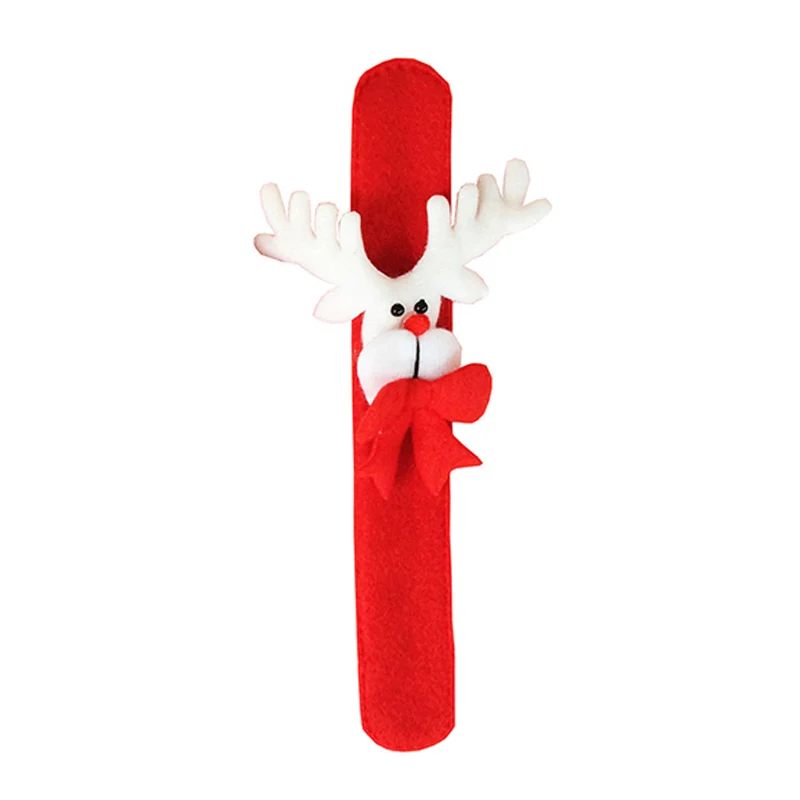 New Arrival Christmas Slap Circle Bracelet Wrist Band Christmas Children Toy Reindeer Lovely Kids Gifts Santa Claus Party Decor - Цвет: Elk
