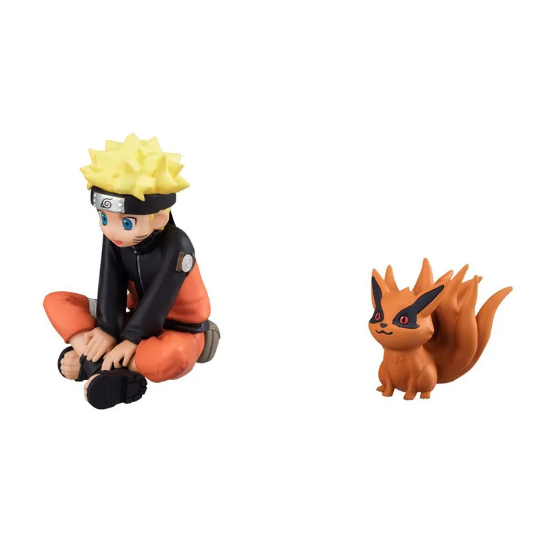 10 шт./компл. Аниме Наруто фигурка uzumaki Naruto и биджуу ПВХ рис Коллекция Модель